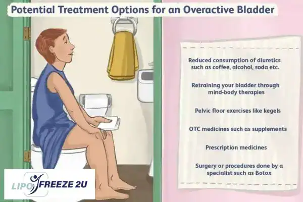 image of woman on toilet because of an overactive bladder Kensington