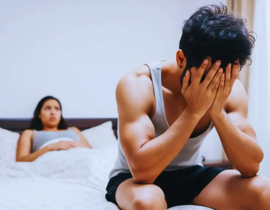 Image of upset man in need of erectile dysfunction treatment Kensington